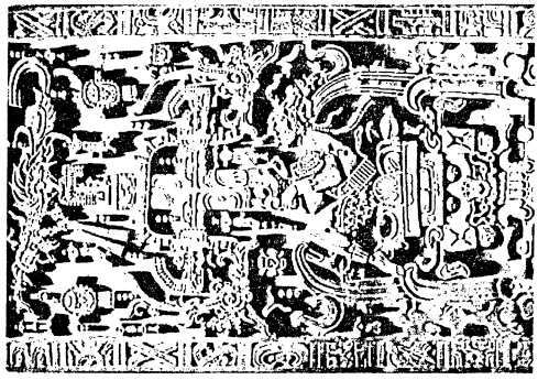 Изображение на крышке саркофага в «Храме надписей»